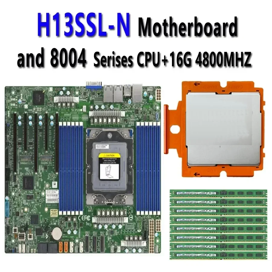 

Материнская плата H13SSL-N и EPYC 8224P 8124PN 8024PN CPU/DDR5 32 ГБ 4800 МГц Оперативная память
