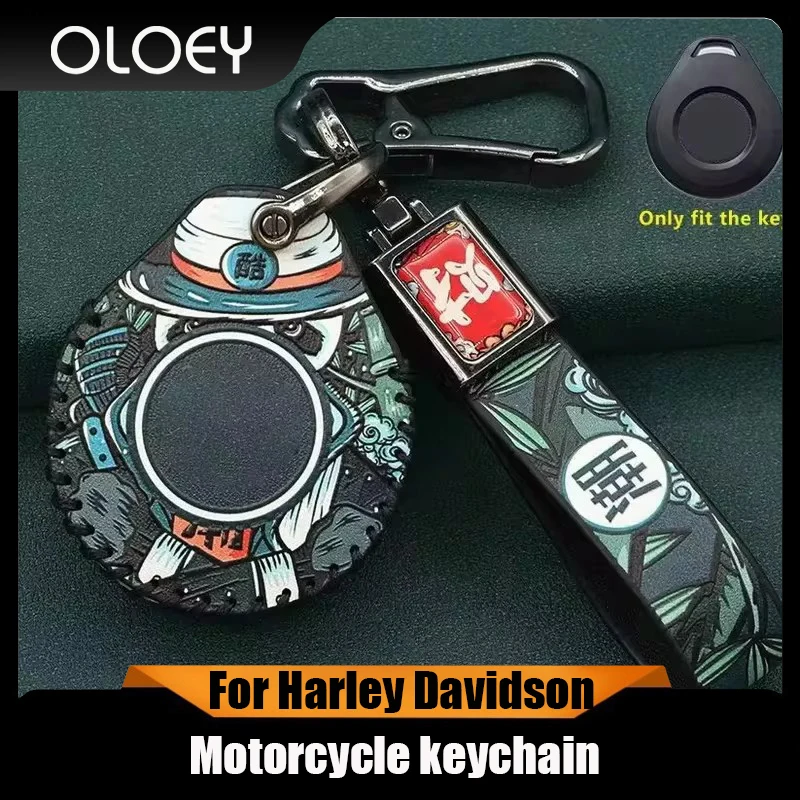 

Leather Car Key Case for Harley Davidson X48 1200 Street Glide Softail Sportster VRSC Touring Motorcycle Keychains Remote Cover