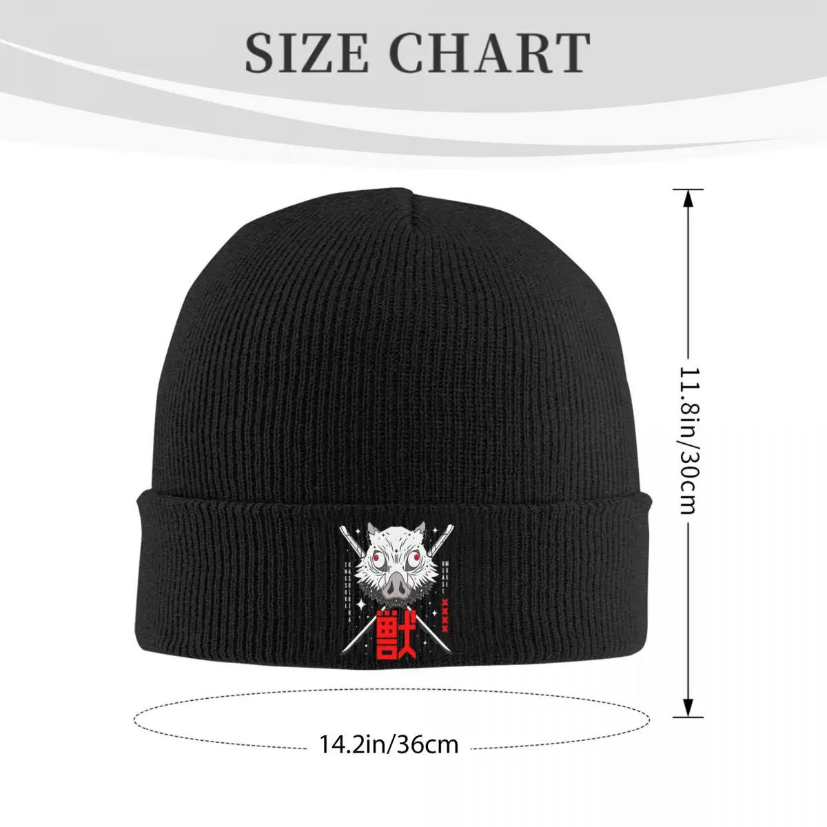 Beast Breathing User Knitted Caps Women's Men's Beanies Autumn Winter Hats Acrylic Demon Slayer Hip Hop Melon Cap