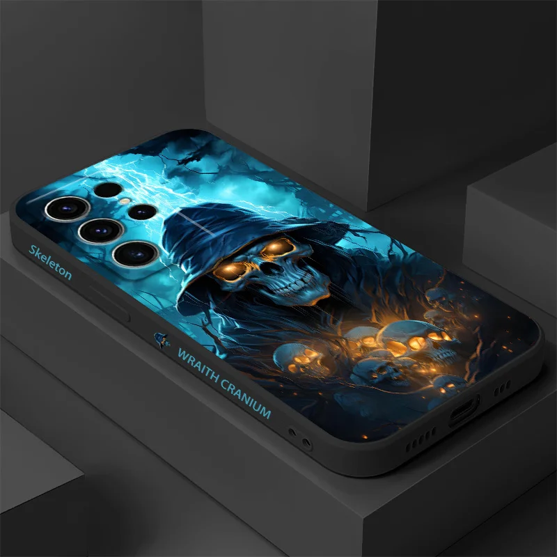 

Terrorist Skeleton Phone Case For Samsung Galaxy S25 S24 S23 S22 S21 S20 S10 S10E Ultra Plus FE Note 20 Ultra Plus Cover
