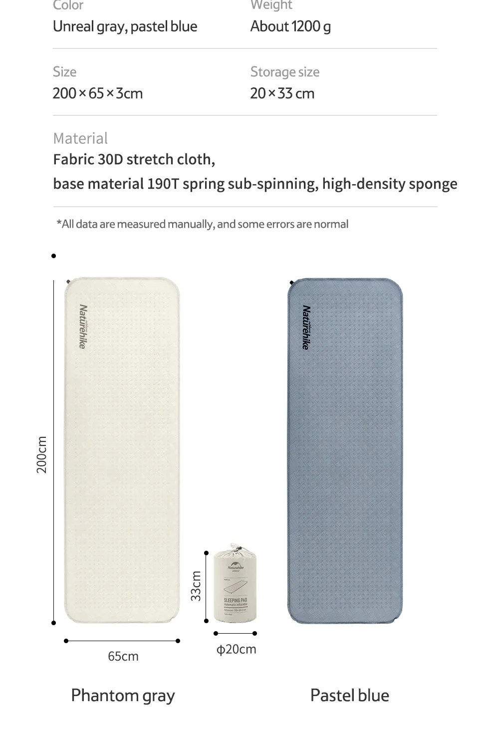 Naturehike 2026 Neue Hochelastische 1-Personen-Luftmatte Leicht zu Transportieren Ultraleichte Outdoor Faltbare Selbstaufblasende Isomatte – Detail 6