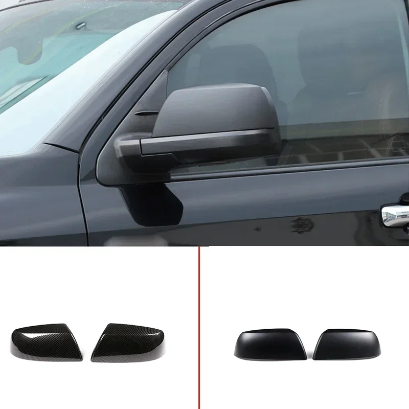 For Toyota Tundra 2007-2021 Toyota Sequoia 2008-2020 ABS Carbon Fiber Caon Fiber Car Mirror Cover Sticker Decorative Accessories