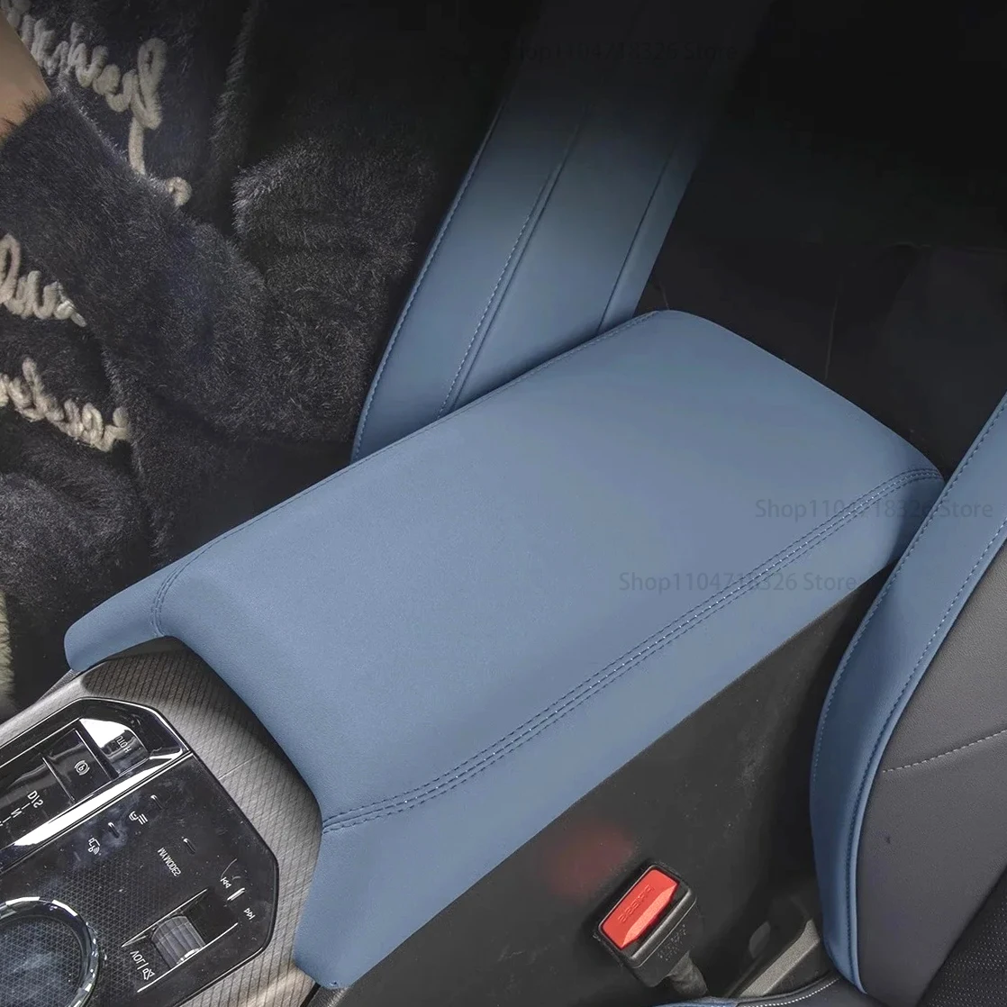 

For BMW X3 2025 Leather wrapped anti-scratch center console armrest protective cover car armrest box cover interior accessories