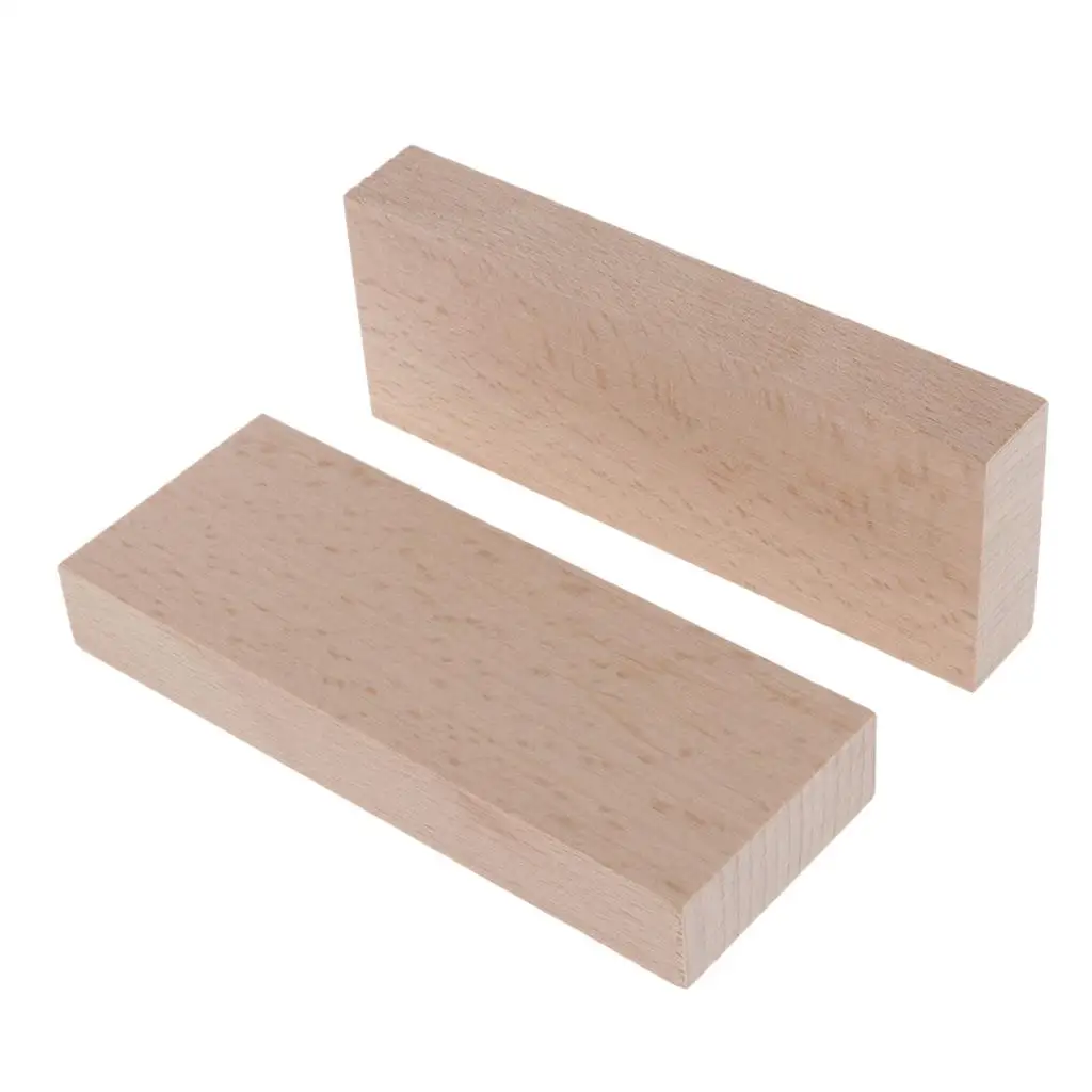 2-4pack 2Pc Square Wood Stick Block Unfinished Woodcraft Dowel Rod 15x40x105mm