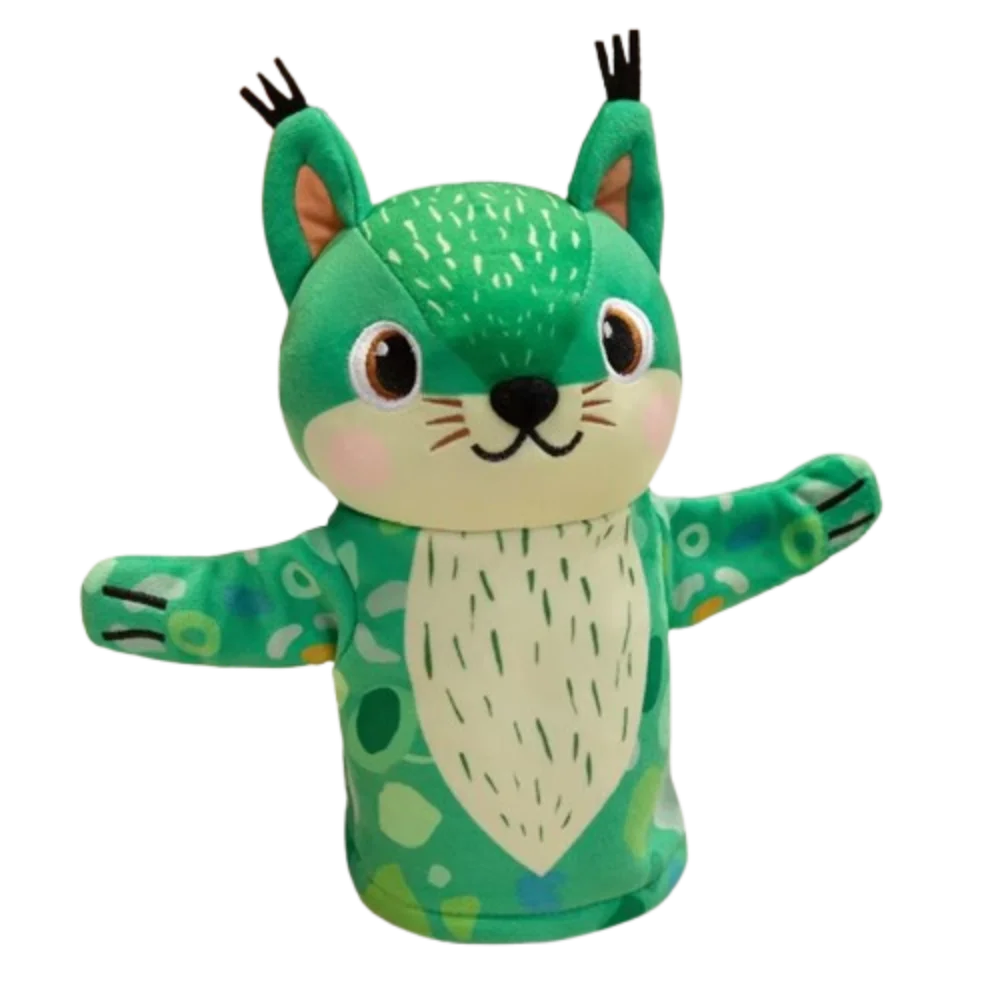 Eichhörnchen Tier Handpuppe Geschichtenerzählen Beweglicher Mund Gefüllte Eichhörnchen Weiche Simulation Hand Finger Geschichte Puppe Eltern-kind