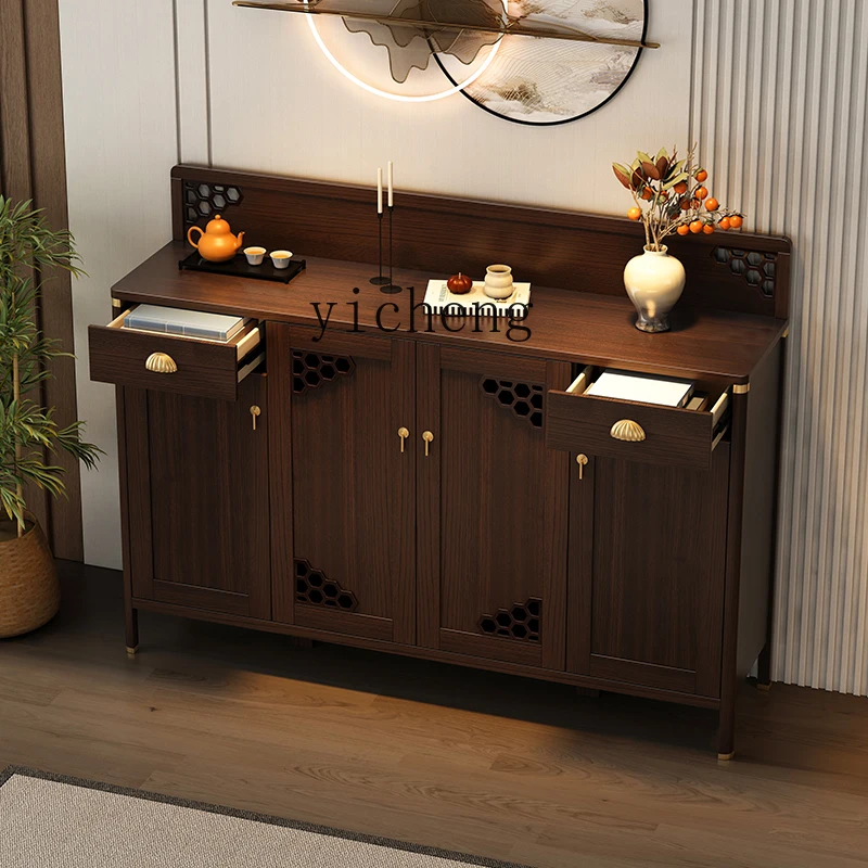 

GZ shoe cabinet, retro door cabinet at home door, living room against the wall, solid wood color, new storage