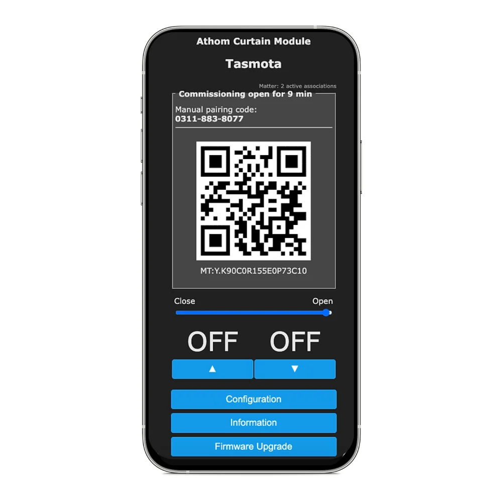 IoTorero Tasmota Matter MQTT Curtain Module ESP32C3 10A Works With Home Assistant