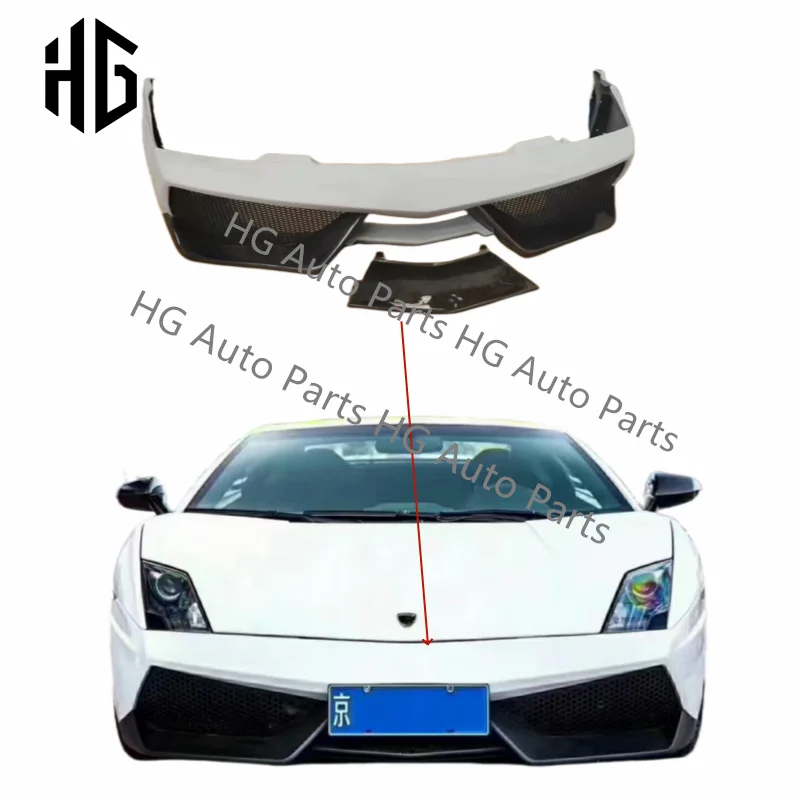 

Upgrade To LP540 DMC Style Half Carbon Fiber Front Bumper Rear Lip Spoiler Bodykit For Lamborghin Gallardo LP550 LP560 LP570