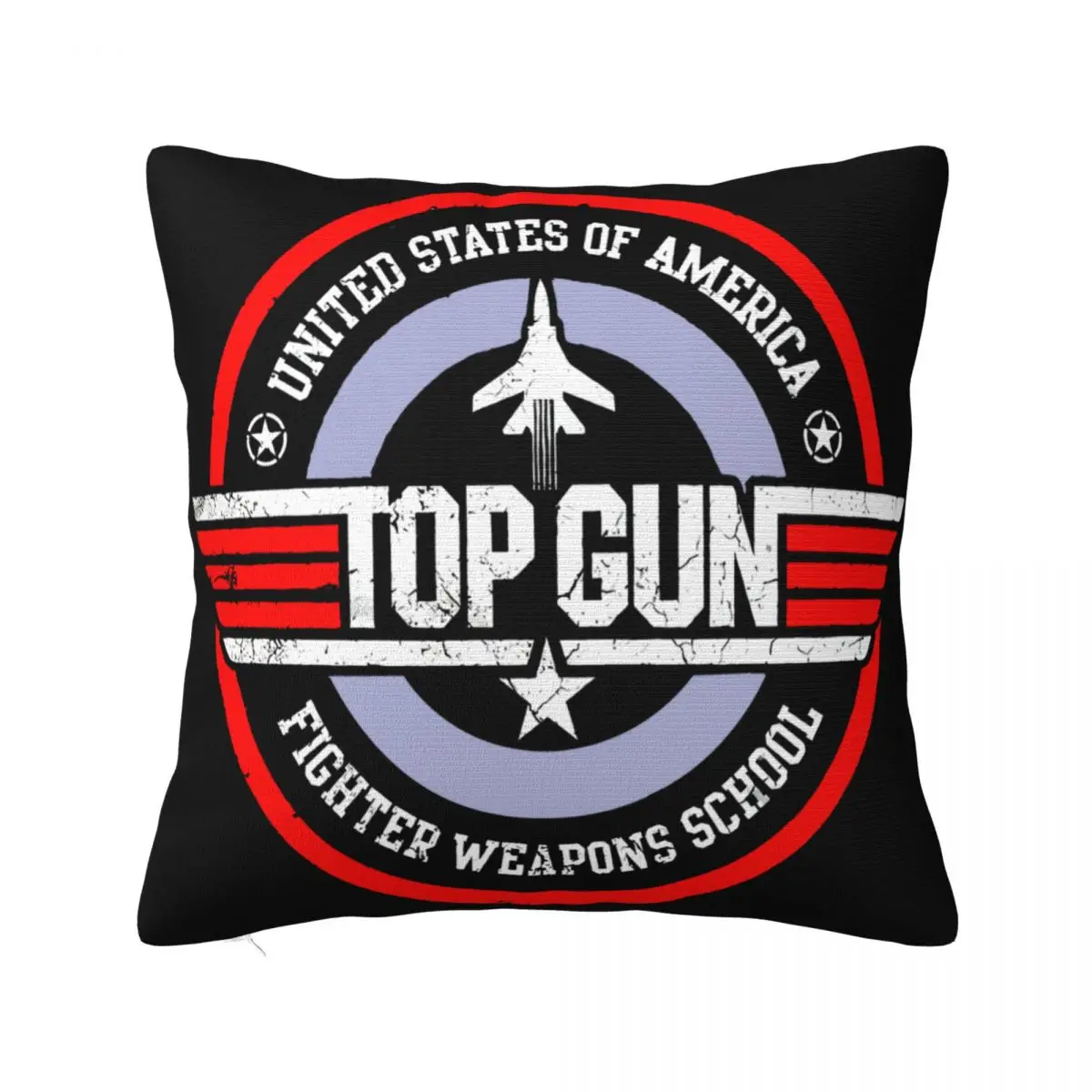 

Official Top Gun Fighter Weapons School Pillowcase Cushion Zipper Pillowcase Cushion Cover Polyester Cushion Covers Customizable