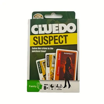 1 adet "Cluedo" eğlenceli strateji kart oyunu, parti tahta oyunları, aile toplama oyun kartı