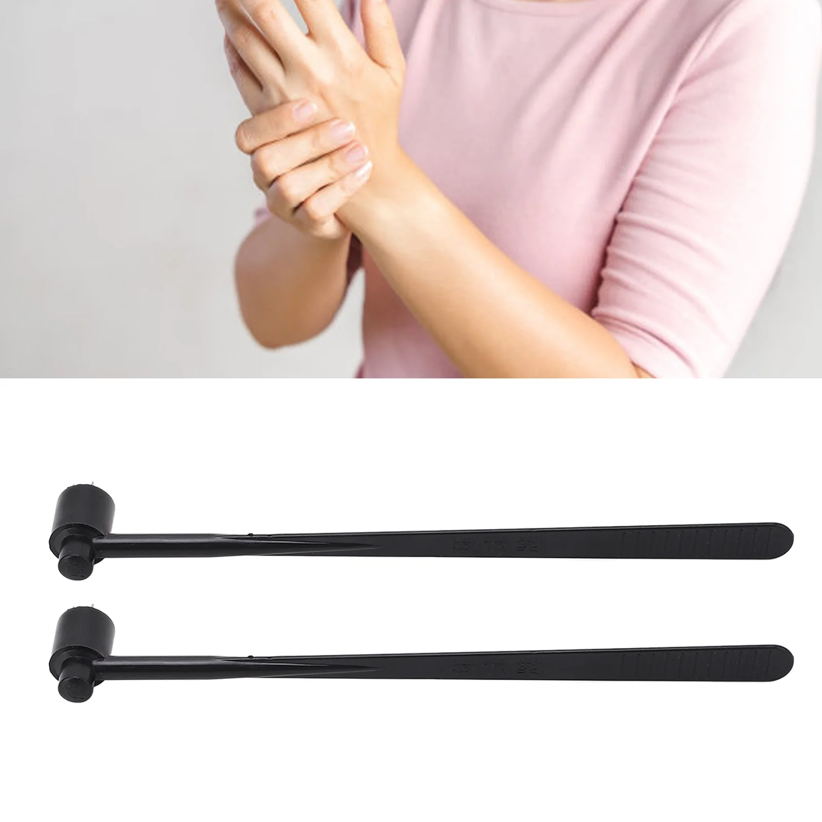 5Pcs Single End Steel Needle Hammer Plum Blossom Welding Slag Removal Tool Black ABS Handle Stainless Steel Industrial