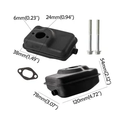 Exhaust Pipe Muffler For 2-Stroke 47cc 49cc Engine Mini Chopper Mini Bike Monkey ATV Lawn Mower