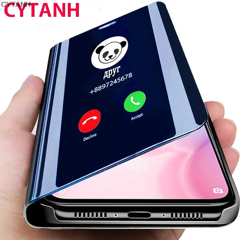 Mirror View Smart Flip Case For Huawei Honor 10 Luxury original Magnetic fundas Huawai Honor10 COL-L29 Back Leather Phone Cover