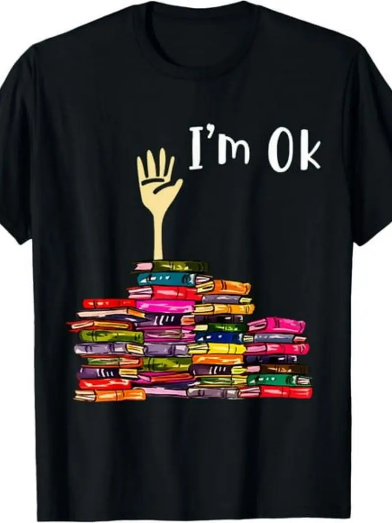Reading Books Librarian Reader Nerd I'm Teacher School T-Shirt, 100% Pure Short-Sleeved Shirt Men Women 2025 Summer Printed 220G