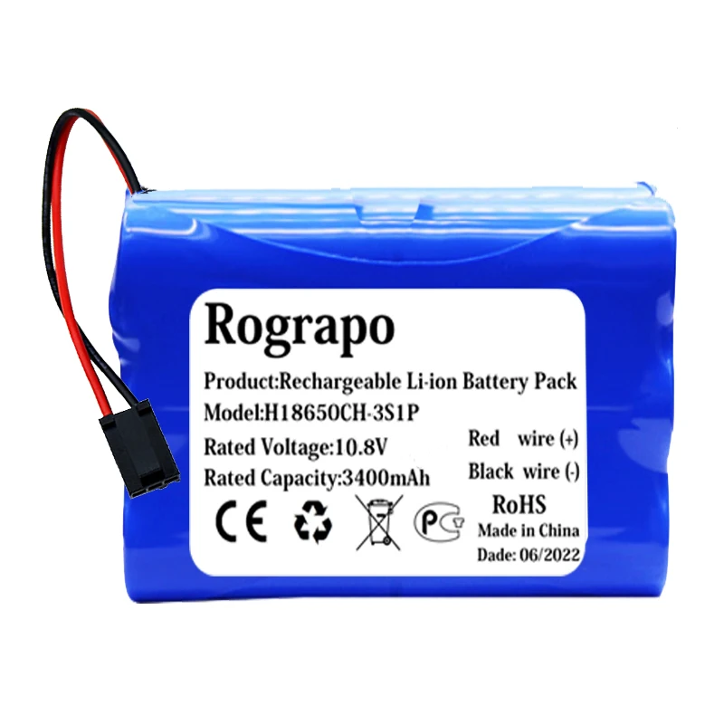 New 10.8V 3400mAh Robot Battery For Puppyoo V-M611A V-M611 V-M615 Vacuum Cleaner  Robotic