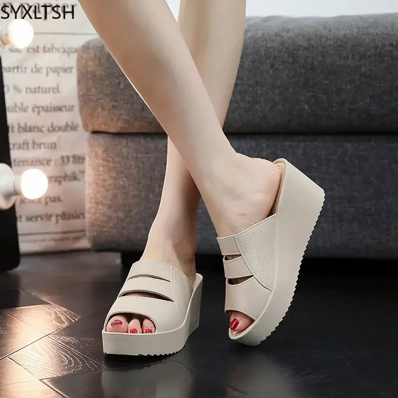 Summer Slippers Women Ladies Shoes Slipers for Women Platforms Shoes Wedges Shoes for Women Beach Slippers домшние тапки женские