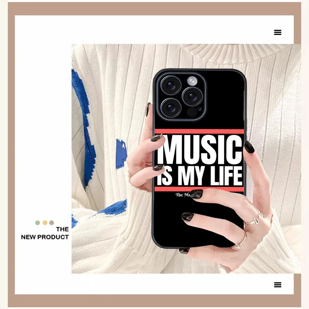 Love Techno Music Quotes Magnetic Phone Case For iPhone 16 15 14 13 12 11 PRO MAX PLUS Mini TPU Soft to Skin-friendly case