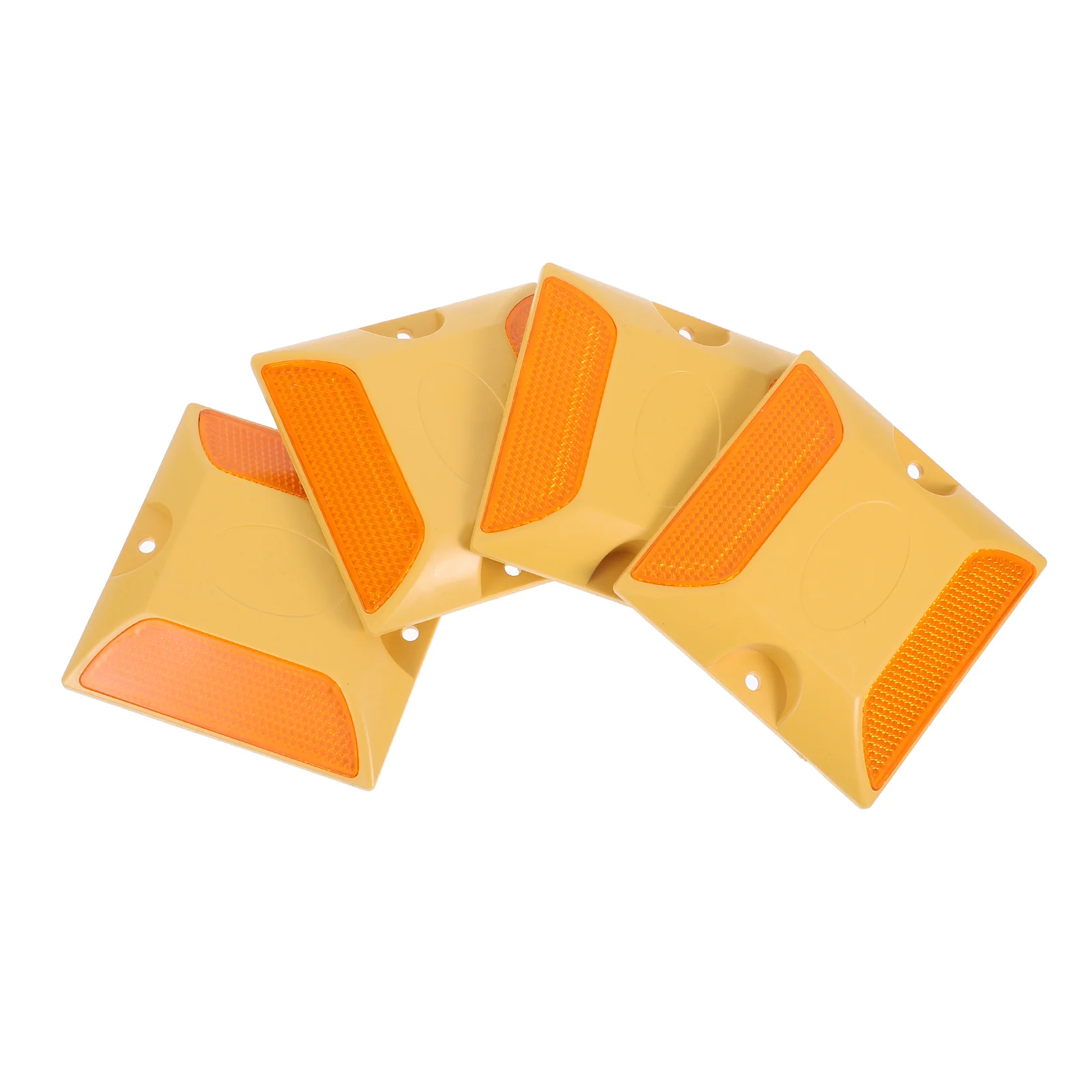 

4 Pcs Delineator Reflective Markers Driveway Road Signs Toys Reflectors for Entrance Yellow