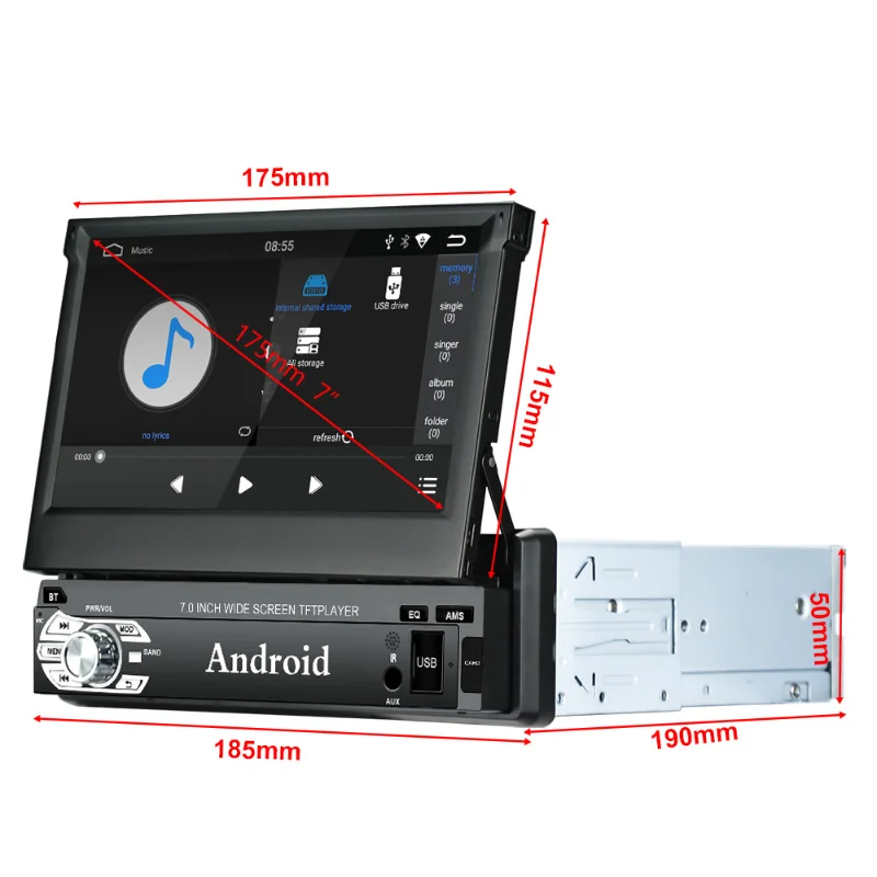 Android 8.0 Car Dvd Player 1din Autoradio 7