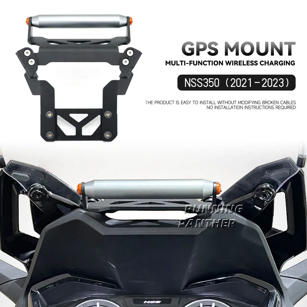 

NEW For Honda NSS 350 NSS350 2021 2022 2023 Motorcycle GPS Phone Navigation Bracket USB & Wireless Charger Holder Mount Stand