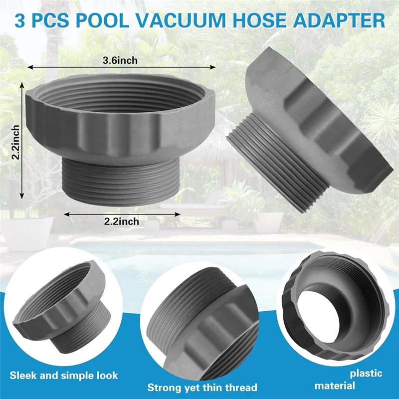 【Today-Only!】3 Pcs 11239 Hose Adapter For INTEX Part, Pool Vacuum Hose Adapter Pool Skimmer Hose Adapter For Pool Parts Working
