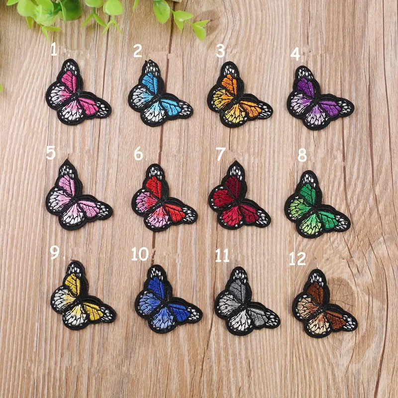 High Quality New Lovely Multicolor Small Butterfly Embroidery Patches DIY Clothes Decorative Hole Patch Cloth