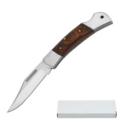 Dobeli Hight Quality 3CR Stainless Steel Sharp Blade Wooden Handle Outdoor Camping Fruit Folding Knife Survival Hand Tools