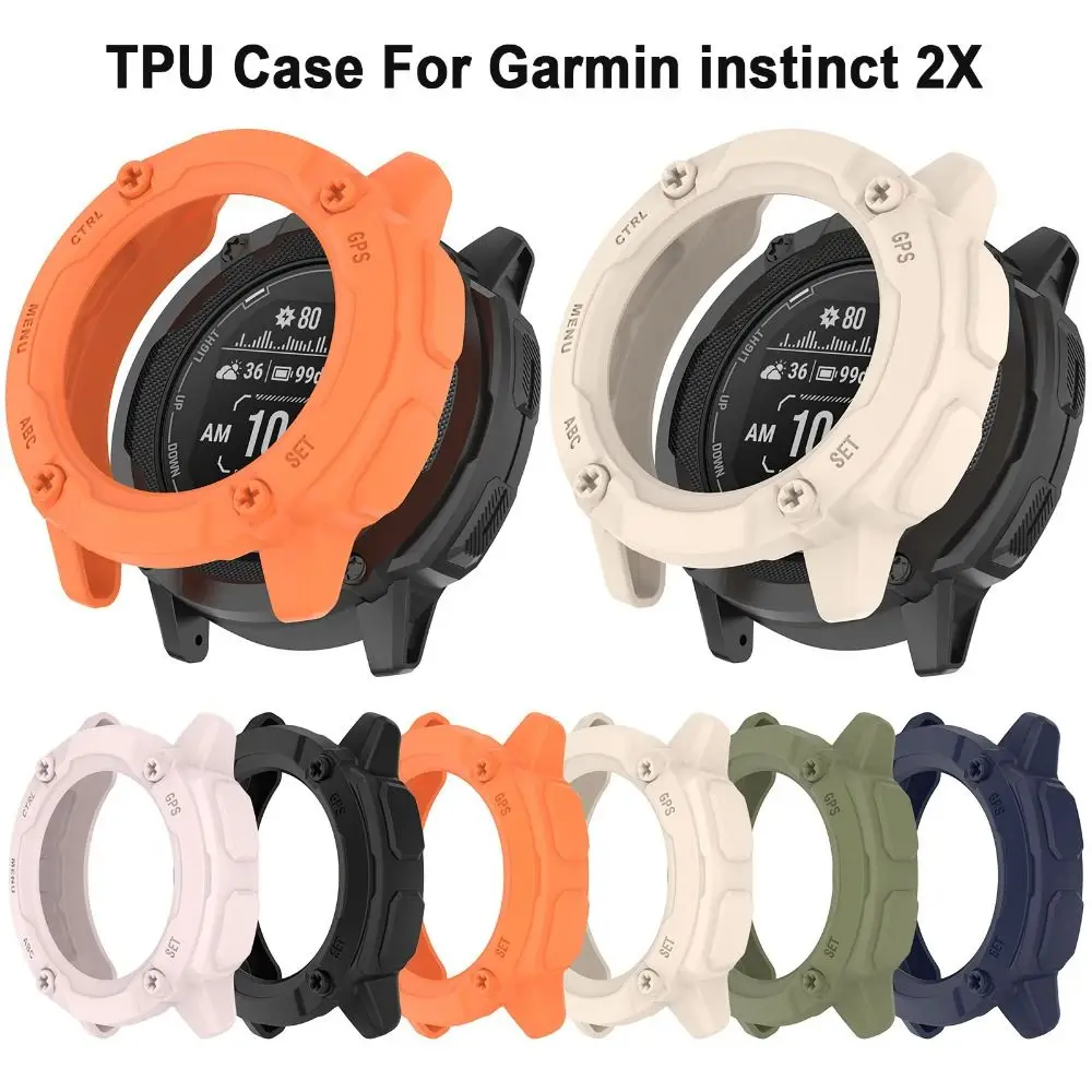 TPU Case For Garmin Instinct 2X Smart Watch Soft Edge Screen Protector Cover Full Protective Bumper For instinct 2X Accessories