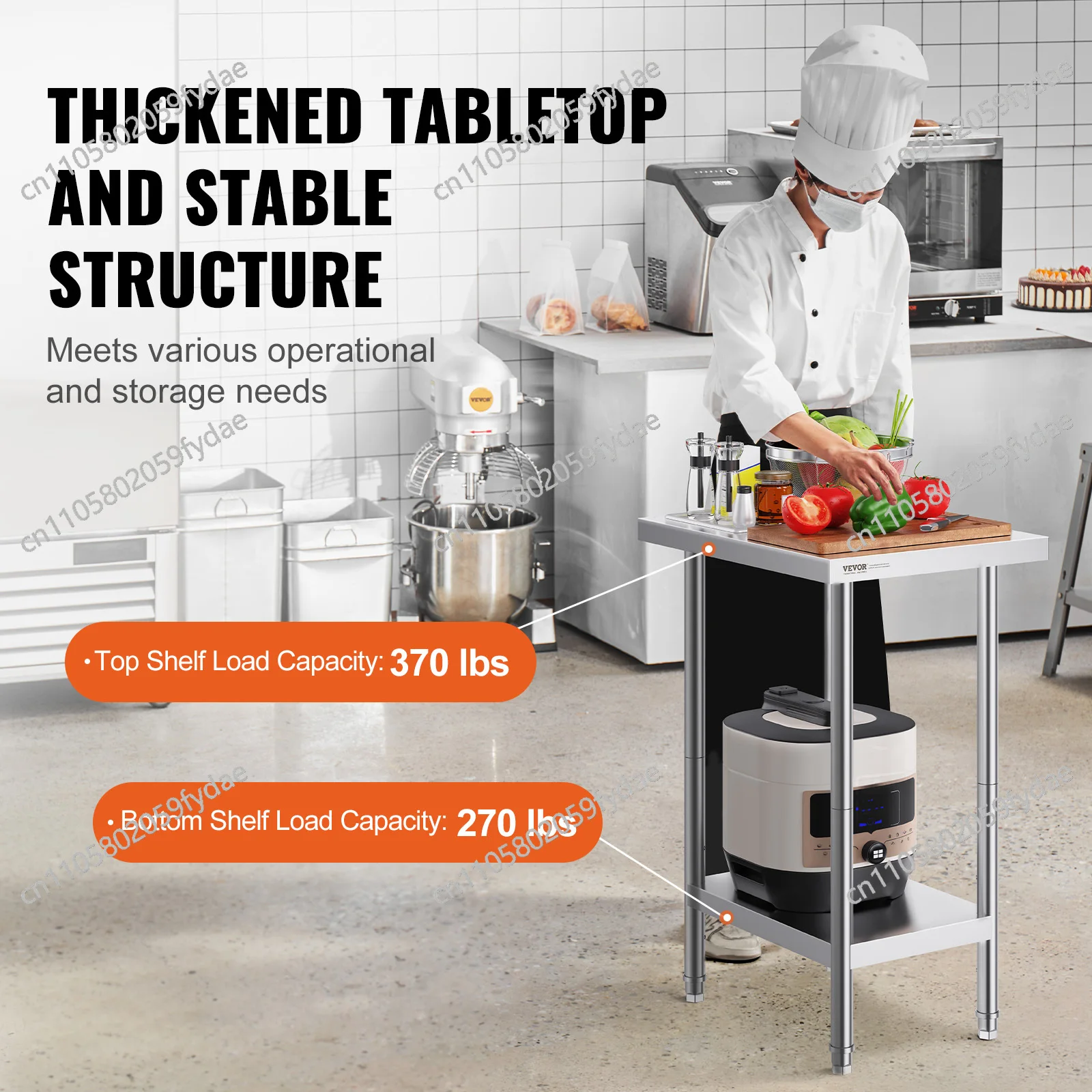 For Stainless Steel Prep Table - Commercial Kitchen Prep Table With Storage recension och pris