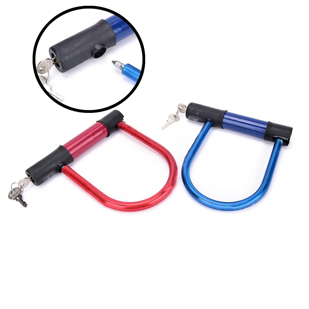 

1 шт., U-образный замок, велосипед, мотоцикл, велосипедный скутер, защитная стальная цепь с 2 ключами, аксессуары для мотоциклов, инструменты