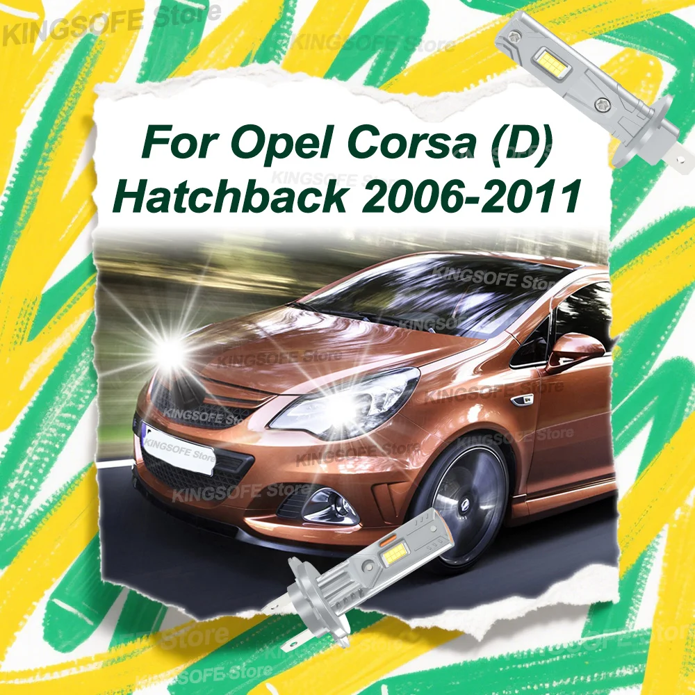 

2/4Pcs Car Headlight Bulbs Plug And Play Fanless LED Lights For Opel Corsa D Hatchback 2006-2011 2007 2008 2009 2010