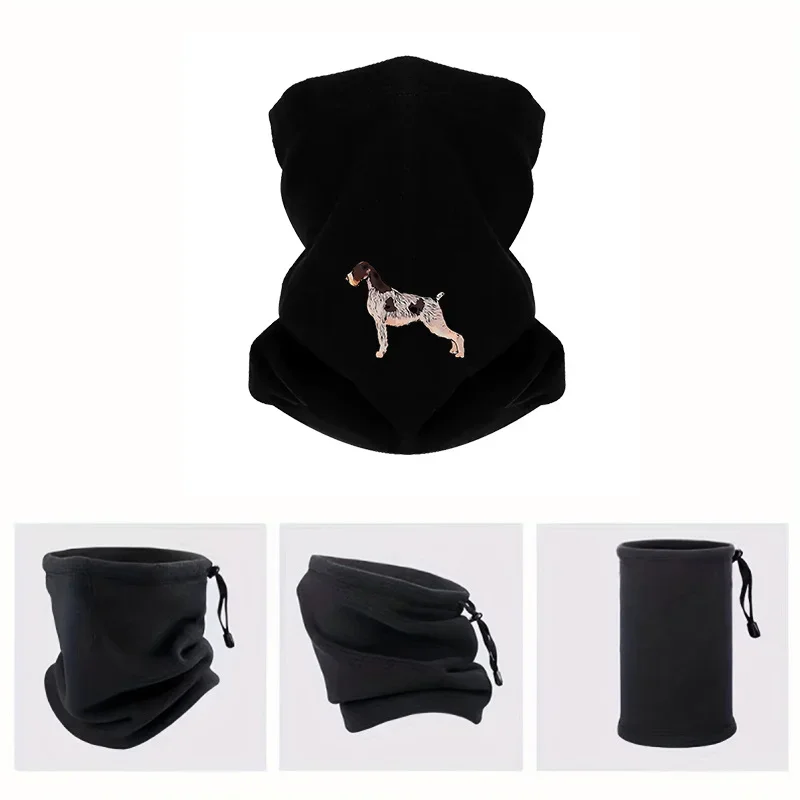 Dog's spotted fur coat,dark patches Men Outdoor Scarf Mask Neck Gaiter Hat Women cap Headgear Windproof Keep Warm Winter Multifu