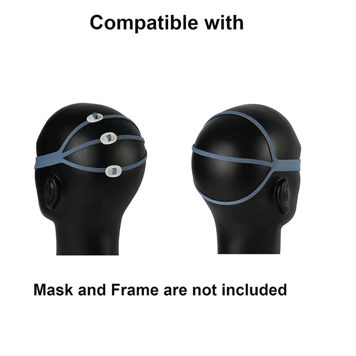 FZFZ 2 팩 P10 헤드기어 CPAP 교체, P10 비강 베개 CPAP 마스크 스트랩용 헤드기어 6 조정 클립