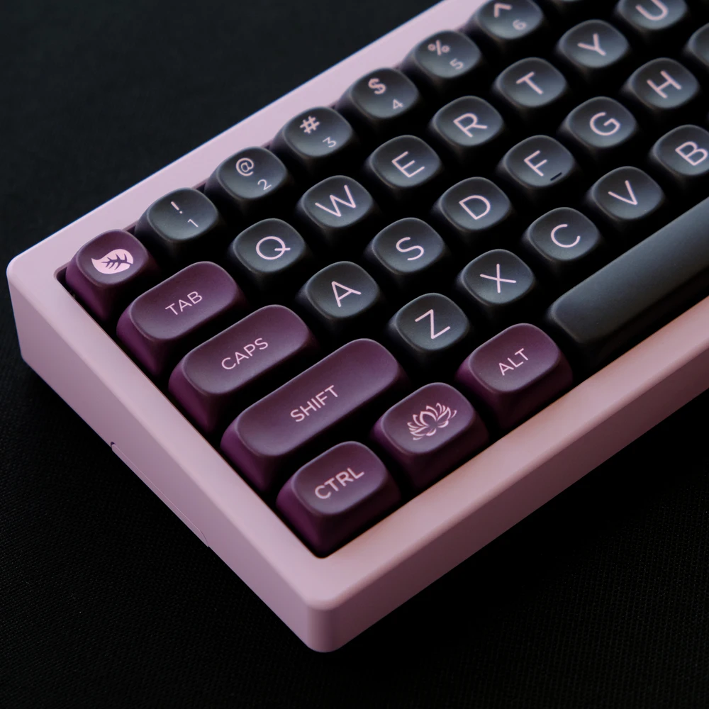 MOA Profile Keycaps Black Lotus Keycap Set PBT Dye Sublimation KeyCap For MX Switch Mechanical Keyboard Gaming