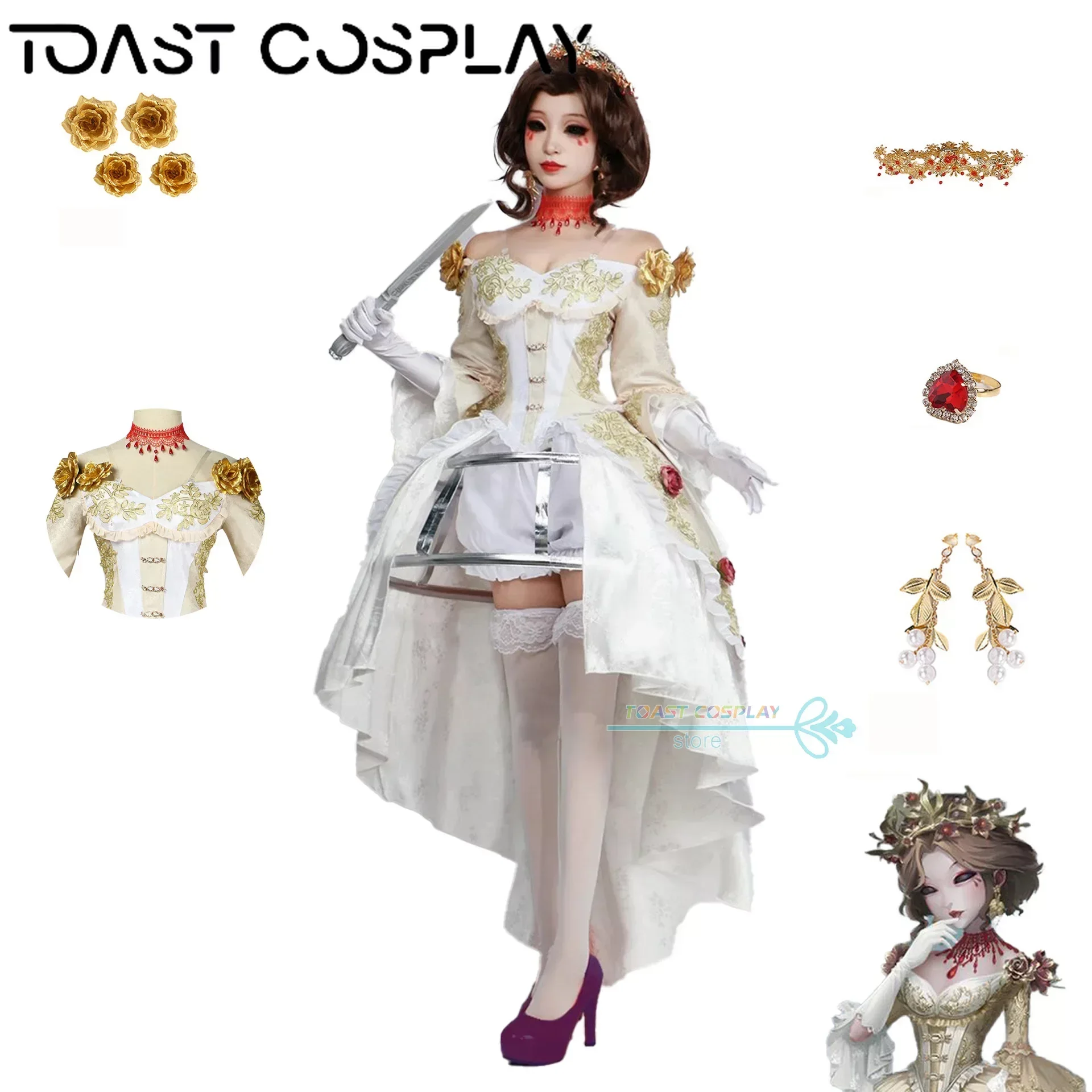 

Game Identity V Mary Cosplay Costume Bloody Queen Sexy Dress Bloody Queen Mary Uniforms Clothes Halloween Carnival Party Suit