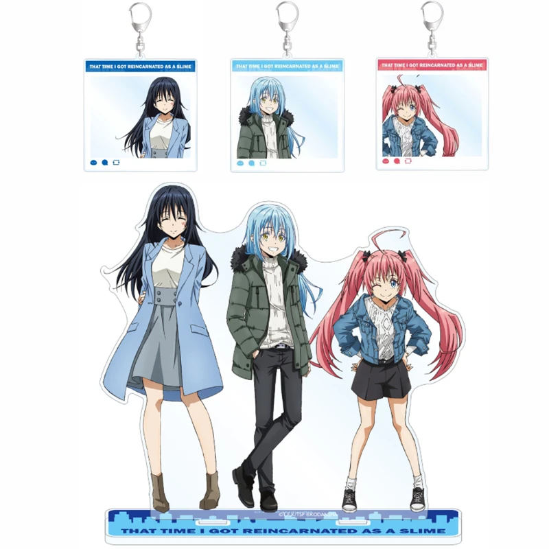 Anime Rimuru Tempest Shizu Acrylic Stand Figure Doll Game Keychain Pendant Keyring for Gift