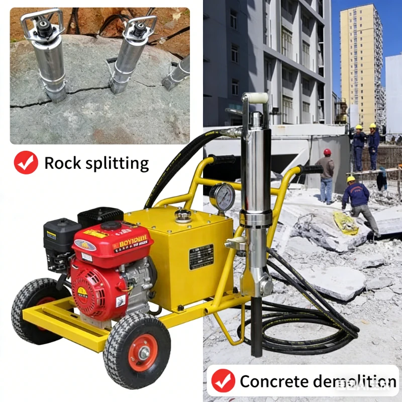 Customized Portable Hydraulic Stone Cutting Machine Rock Splitter & Crusher With Engine Core Component For Rock Crushing & Split