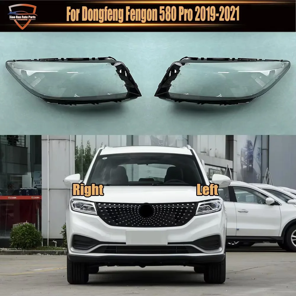 For Dongfeng Fengon 580 Pro 2019-2021 Front Headlamp Cover Lamp Shade Headlight Shell Lens Plexiglass Replace Original Lampshade