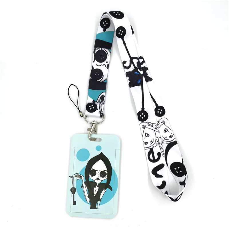 Coraline Horror Movie Credit Card ID Holder Bag Student Women Travel Bank Bus Business Card Cover Badge Accessories Gifts