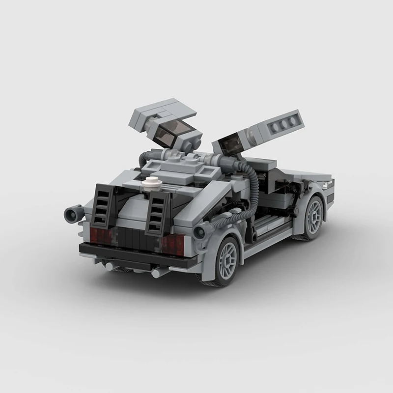 MOC Car Back to the Future 23436 Vehicle Technical Time machine Delorean Model Building Block Racing Brick Christmas Gift City