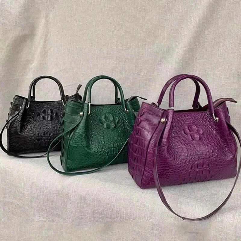 wanexing new  crocodile women handbag  leisure  Back bone skin  Single shoulder bag  fashion women bag