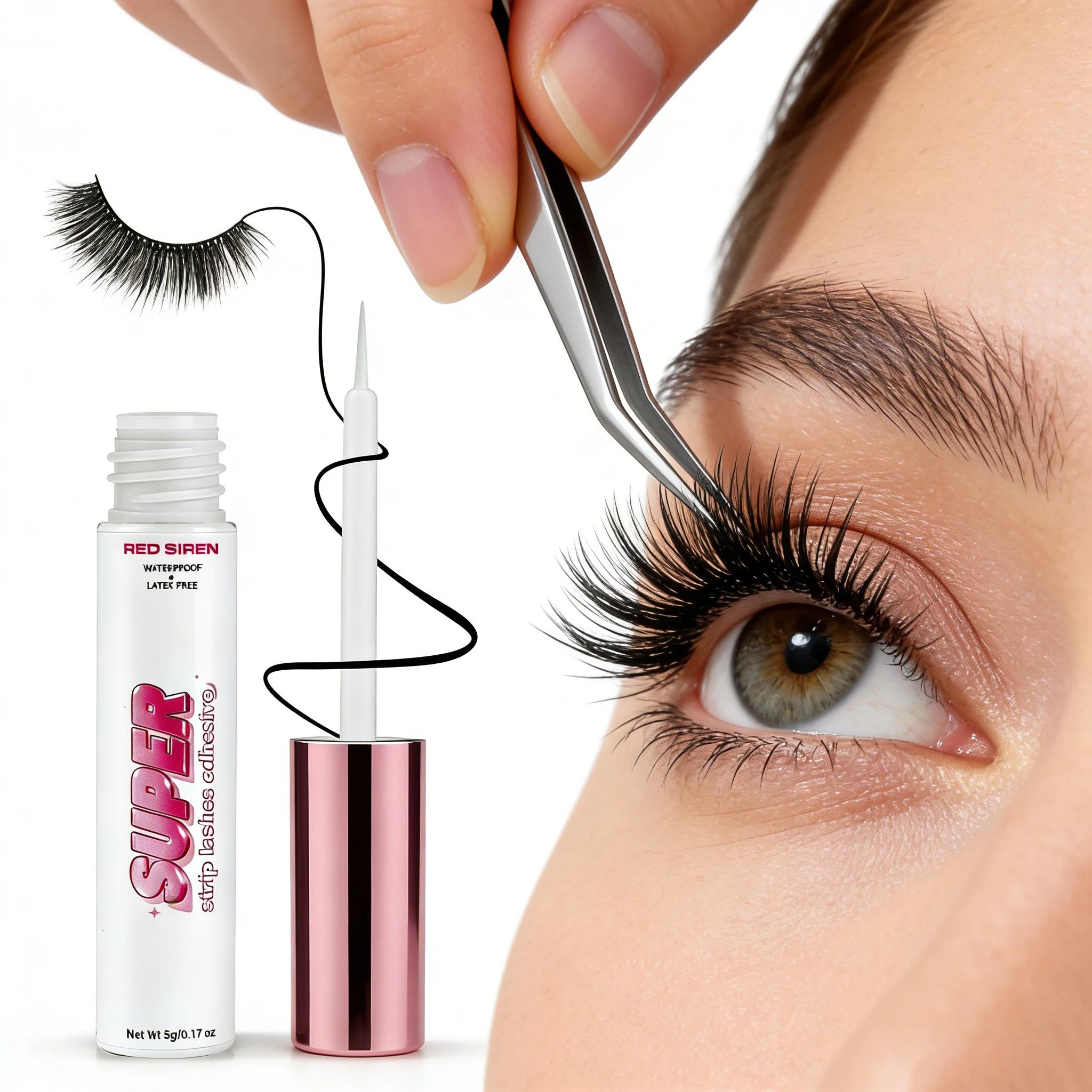 Clear Eyelash Glue Super Strong Hold Adhesive Waterproof  Long Lasting False Lash Glue Makeup Tool
