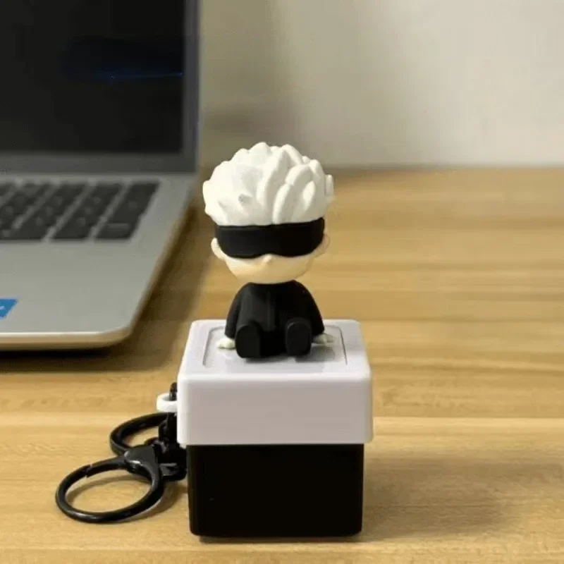 Julongsu kaisen chaveiro chave gojo satoru anime pingente sons brilhantes brinquedo bonito saco encantos pequeno berloque crianças brinquedos presentes