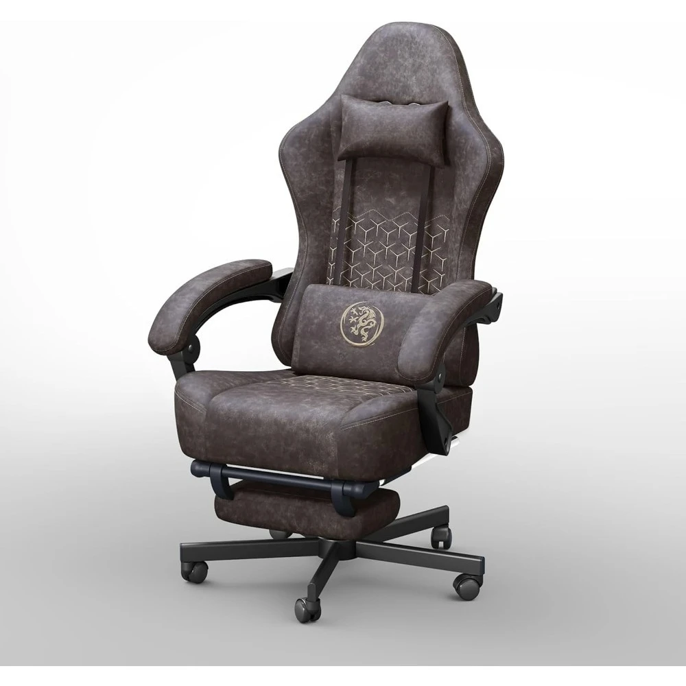 

Gaming Chair Breathable Leather with Pocket Spring Cushion,Wide and High Ergonomic Office Chair