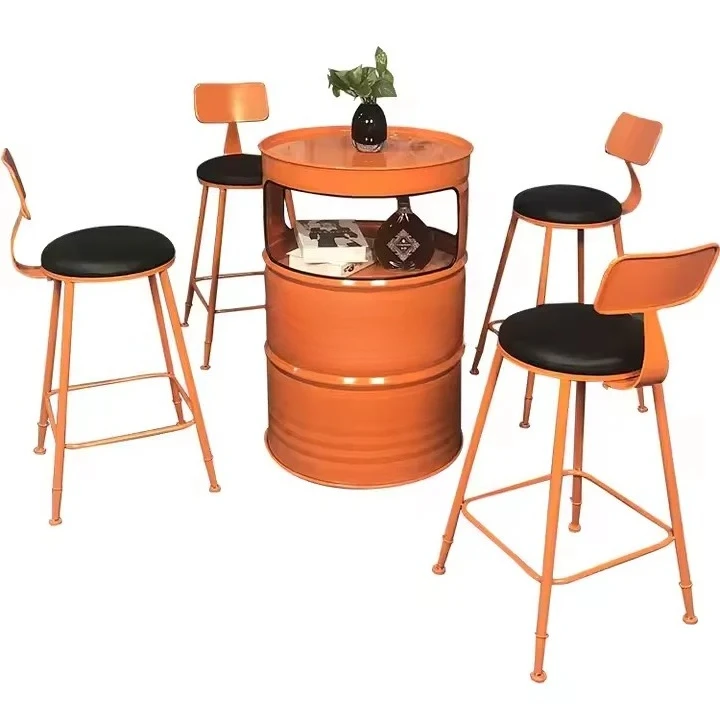 Clever industrial style outdoor metal bar furniture dining hotel restaurant living room and lobby