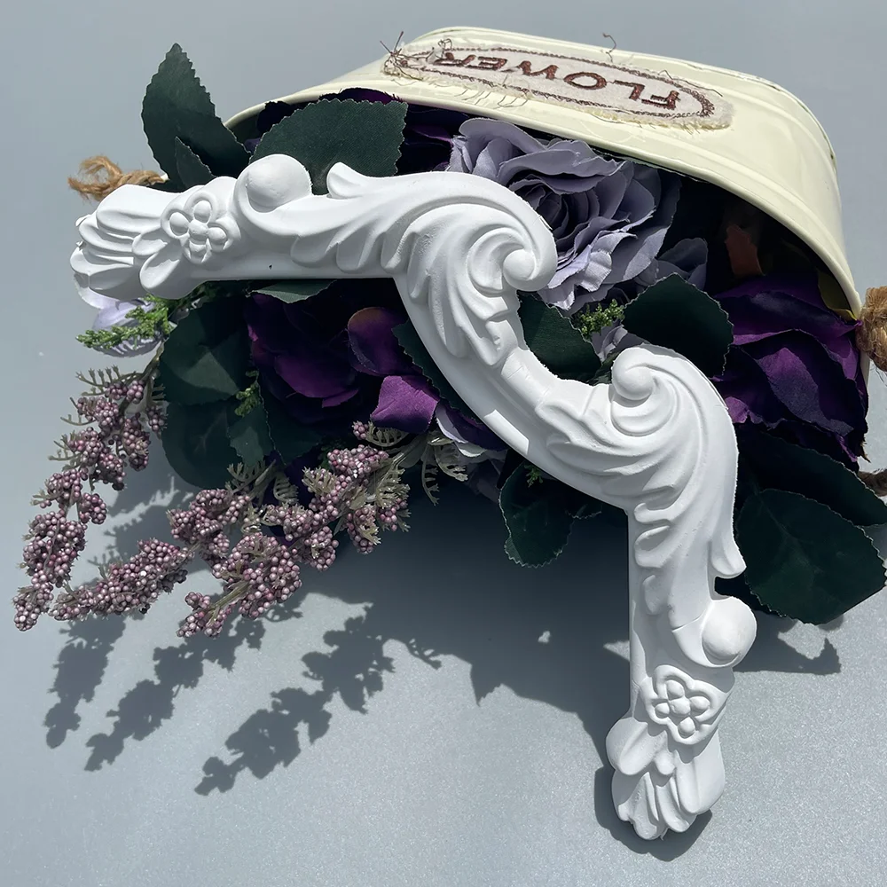 French PU corner flower background wall shape imitation plaster American ceiling decoration corner flower carved wall decoration