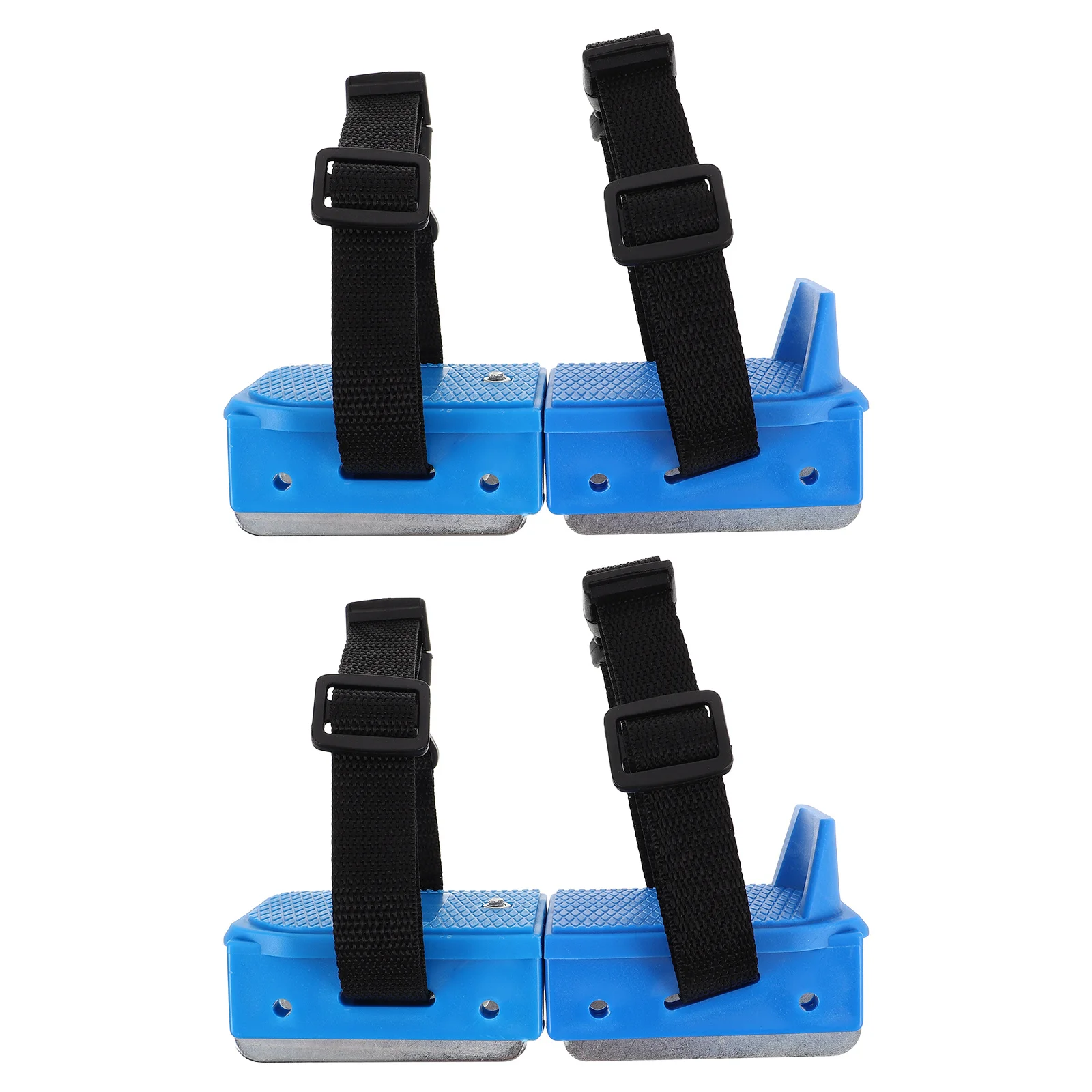 

1 Pair Adjustable Clip Straps Double Runner Training Blue Outdoor Use Beginner Hockey Figures Skating