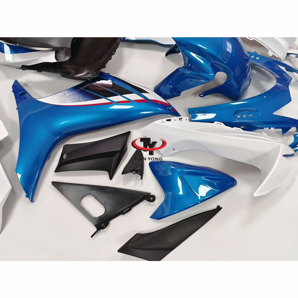 For GSXR600 GSXR750 GSXR 600 750 2011-2012-2013-2014-2015-2016-2022 Full Fairing Kit Bodywork Injection Blue Anamorphism Print