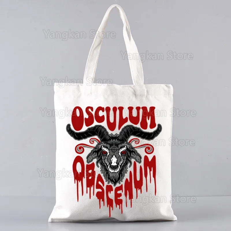 Ghost Band Shopping Bag Women Handbag Shoulder Ladies Shopper Canvas Commute Large Capacity School Tote Bag