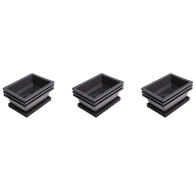 BHTS-18 Packs de pots d'entraînement pour bonsaï avec plateau, pots de culture en plastique pour plantes bonsaï, pour jardin, cour, salon, 22,5x16,5 cm